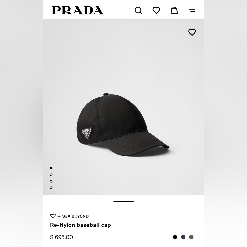 Prada Re-Nylon baseball cap brand new in box size L